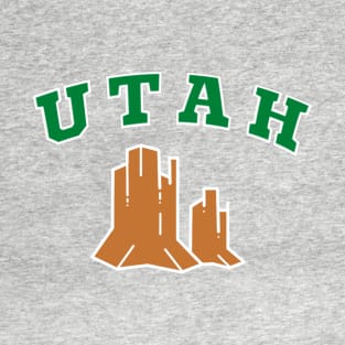 Text Utah with montauns T-Shirt